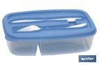 Fiambreira rectangular com talheres | Capacidade para 1,5 litros | Varias Cores - Cofan