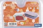 Pack de 4 fiambreras portaembutidos apilables | Tapa transparente | Conservación de alimentos | Medidas: 25 x 17 x 3 cm - Cofan