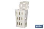 White/Brown Laundry Hamper Basket - Cofan