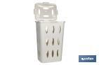 White/Brown Laundry Hamper Basket - Cofan