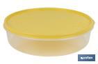 Round lunch box for potato omelette | Available in three colours | Size: 24.5 x 6.5cm - Cofan