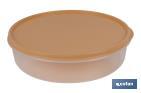 Round lunch box for potato omelette | Available in three colours | Size: 24.5 x 6.5cm - Cofan