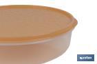 Round lunch box for potato omelette | Available in three colours | Size: 24.5 x 6.5cm - Cofan