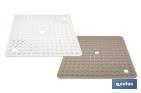 Square shower mat | Suitable for shower tray or bathtub | Non-slip mat | Available in various colours | Size: 60 x 60cm - Cofan