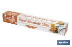 Household aluminium foil roll | Size: 16, 30 or 50m | 30cm width | Box with cutting edge | Non-stick | Multipurpose - Cofan