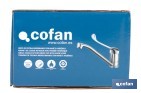 Grifo de cocina monomando con maneta higiénica | Adecuado para hostelería y centros sanitarios | Acabado cromado - Cofan