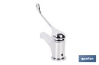 Grifo de lavabo con maneta higiénica larga | Grifo monomando con acabado cromado | Adecuado para hostelería y centros sanitarios - Cofan
