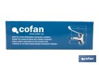 Grifo de lavabo con maneta higiénica larga | Grifo monomando con acabado cromado | Adecuado para hostelería y centros sanitarios - Cofan