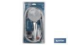 Kit de Douche | Avec 1 Fonction | Pommeau + Tuyau Flexible + Support | Fabriqué en ABS Chromé - Cofan