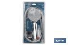 Shower kit | 1 Spray Mode | Hand-held shower head + Shower Hose + Bracket | Chrome-plated ABS - Cofan