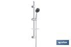 Shower kit with sliding rail | 3 Pieces | 5 spray modes | Chrome-plated ABS - Cofan