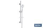 Shower kit with sliding rail | 3 Pieces | 5 spray modes | White | Chrome-plated ABS - Cofan