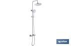 Round shower column | Thermostatic mixer tap with 5 spray modes - Cofan