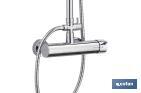 Shower column with mixer tap | 5 Pieces | Chrome-plated ABS - Cofan