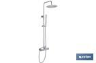 Chrome-plated shower column with mixer tap | With water-saving filter  - Cofan