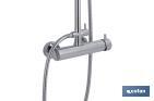 Chrome-plated shower column with mixer tap | With water-saving filter  - Cofan