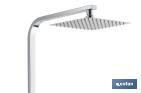 Coluna de duche termostática com design do cabeçal quadrado | Ajustável em altura - Cofan