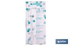 Thermostatic shower column | Square overhead shower head | Adjustable in height - Cofan