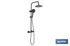 COLONNE DE DOUCHE EXTENSIBLE AVEC ROBINET THERMOSTATIQUE | ROBINETTERIE AVEC FINITION NOIR MAT