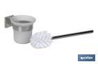 Round toilet brush holder | Madeira Model | 304 stainless steel | Polished finish - Cofan