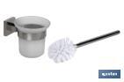 Round toilet brush holder | Madeira Model | 304 stainless steel | Polished finish - Cofan