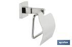 Toilet paper holder | Marvao Model | 304 stainless steel | Polished finish | Size: 15.4 x 14.4 x 7.5cm - Cofan