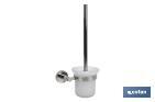 Round toilet brush holder | Lagoa Model | 304 stainless steel | Polished finish - Cofan