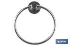 304 stainless-steel towel ring | Polished finish | Lagoa Model | Size: 17 x 14.2 x 6.5cm - Cofan