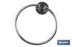 Toalheiro Circular de Aço Inox 304 Brilhante | Modelo Lagoa | Medida 17 x 14,2 x 6,5 cm - Cofan