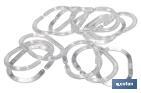 Rings for shower curtains | Pack of 12 rings | Transparent rings - Cofan