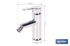 Grifo monomando para bidé con acabado cromado | Incluye latiguillos de acero inoxidable | Gama Évian - Cofan
