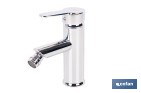 Grifo monomando para bidé con acabado cromado | Incluye latiguillos de acero inoxidable | Gama Évian - Cofan