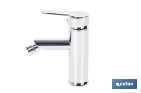 Grifo monomando para bidé con acabado cromado | Incluye latiguillos de acero inoxidable | Gama Évian - Cofan