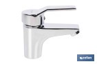 Grifo monomando para lavabo con acabado cromado | Incluye soporte de fijación, latiguillos flexibles y cartucho cerámico de 40 mm - Cofan