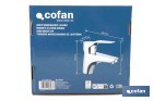Grifo monomando para lavabo con acabado cromado | Incluye soporte de fijación, latiguillos flexibles y cartucho cerámico de 40 mm - Cofan