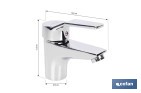 Grifo monomando para bidé con acabado cromado | Incluye soporte de fijación, latiguillos flexibles y cartucho cerámico de 40 mm - Cofan