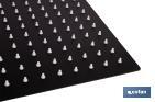 Cabezal de ducha cuadrado orientable | Diseño extrafino | Tecnología antical | Medidas: 24,5 x 24,5 cm | Disponible en acabado negro mate y en acero inoxidable - Cofan