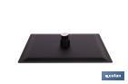 Cabezal de ducha cuadrado orientable | Diseño extrafino | Tecnología antical | Medidas: 24,5 x 24,5 cm | Disponible en acabado negro mate y en acero inoxidable - Cofan