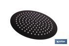 Cabezal de ducha redondo orientable | Diseño extrafino | Tecnología antical | Medidas: Ø24,5 cm | Disponible en acabado negro mate y en acero inoxidable - Cofan