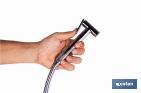 Ducha higiénica para inodoro | Grifo de bidé empotrado | Agua fría y caliente | Manguera incluida | Disponible en acabado negro y cromado - Cofan