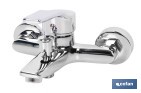 GRIFO MONOMANDO PARA BAÑERA CON ACABADO CROMADO | INCLUYE EXCÉNTRICAS, EMBELLECEDORES Y CARTUCHO CERÁMICO DE 40 MM