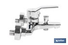 Grifo monomando para bañera con acabado cromado | Incluye excéntricas, embellecedores y cartucho cerámico de 40 mm - Cofan