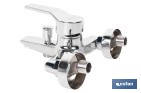 Grifo monomando para bañera con acabado cromado | Incluye excéntricas, embellecedores y cartucho cerámico de 40 mm - Cofan