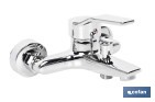 Grifo monomando para bañera con acabado cromado | Incluye excéntricas, embellecedores y cartucho cerámico de 40 mm - Cofan