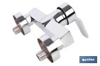 Grifo monomando para bañera con acabado cromado | Incluye excéntricas, embellecedores y cartucho cerámico de 40 mm - Cofan