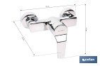 Grifo monomando para bañera con acabado cromado | Incluye excéntricas, embellecedores y cartucho cerámico de 40 mm - Cofan