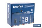 Concealed shower set with black finish | Single-handle shower | 2 outlets | Wall-mounted installation | Square design | Overhead shower head with 2 spray modes | Available in matt black finish - Cofan