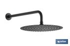 Conjunto de ducha empotrada con diseño redondo y acabado en negro mate | Ducha monomando 2 vías | Instalación en la pared | Rociador con 2 funciones - Cofan