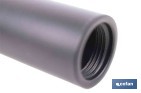 Tubo alargador de ducha de acero inoxidable | Diámetro exterior: Ø24 mm | Disponible en diferentes acabados y longitudes - Cofan