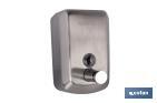 Dosificador de jabón en acero inoxidable 304 | Varias Medidas y Capacidades | Dispensador con ventana de visualización - Cofan